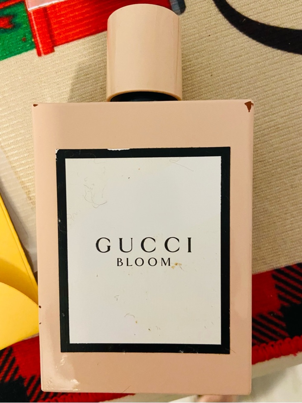 Gucci Bloom Eau Bottle in Pale Pink with Black Label
